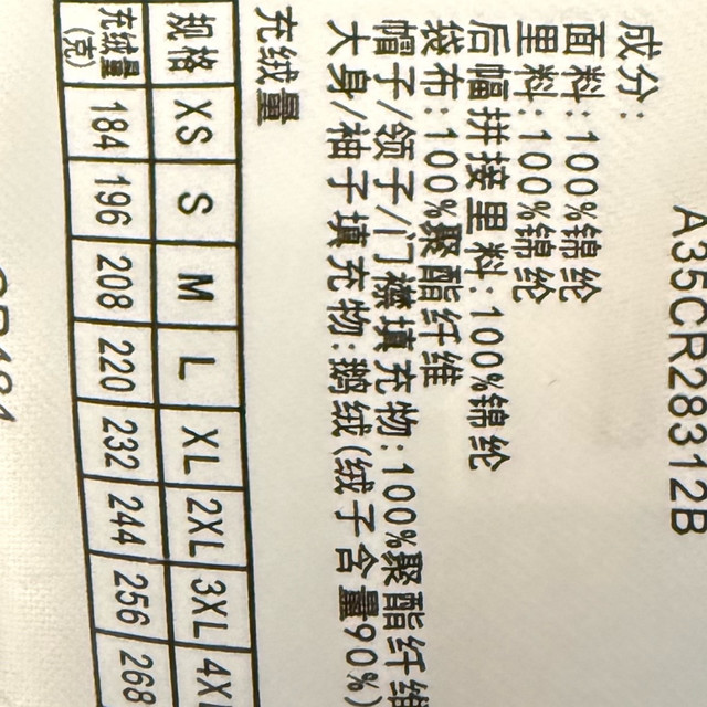 骆驼羽神PRO的充绒量是真高