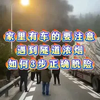 家里有车一定要注意了,遇到隧道浓烟如何3步脱险?#驾驶技巧 #每天一个用车知识 #安全出行 #驾驶安全 #汽车知识