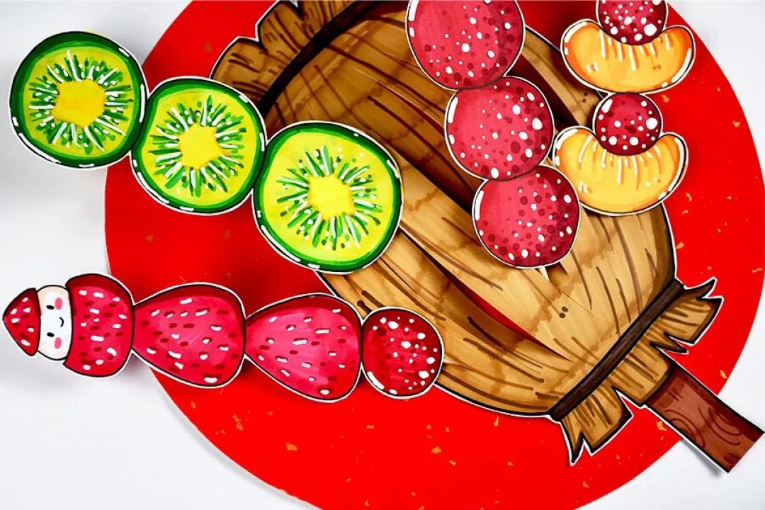 绘画教程|甜蜜的冬季回忆:探索冰糖葫芦的多彩世界