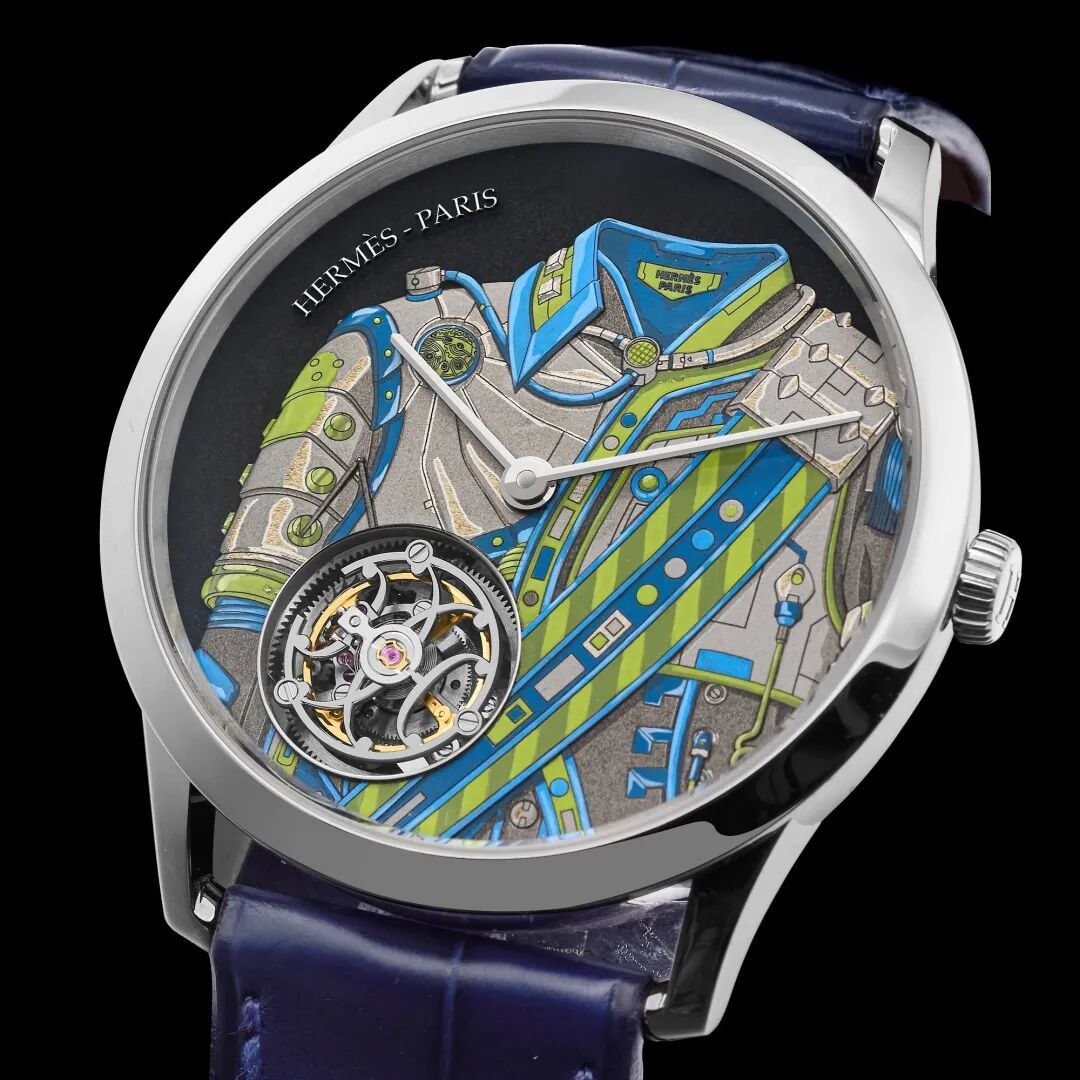 Hermès 爱马仕腕表新作欣赏|Slim d’Hermès Néo Brandebourgs 陀飞轮腕表