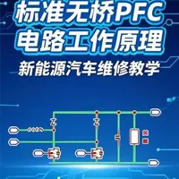 各位新能源汽修师傅、车主朋友们，这里是新能源汽车芯片级维修教学课堂！本期微课聚焦车载充电机核心的标准无桥PFC电路，先识别核心器件功能，再详解220V交流升压至420V直流的完整过程，拆解升压公式与功率因数校正原理，还会分享真实维修案例，手把手教你吃透这个维修重点，轻松解决实操难题！#电工 #电工知识 #新能 #新能源汽车维修 #新能
