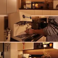 只工作不上班！宅家热爱生活☕️餐边柜咖啡角 
居家工作的每一天 
能打开我生活灵感阀门的只有咖啡 
入手了高品质咖啡机 
与我家餐边柜设计高度契合 
拥有自己的家庭咖啡馆 
赋予生活新的仪式感 
#vlog十亿流量扶持计划 #咖啡日常 #餐边柜 #格米莱云象3028A #咖啡角
