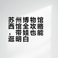 收藏‼️手把手带你玩转苏州博物馆（西馆）