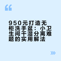 950元搞定无柜洗手盆|没有干湿分离卫生间