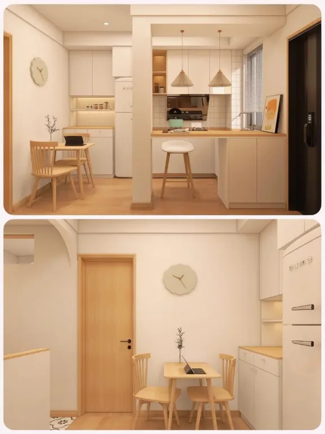 深圳35m²🏠巧用玻璃隔断,一房变两房❗