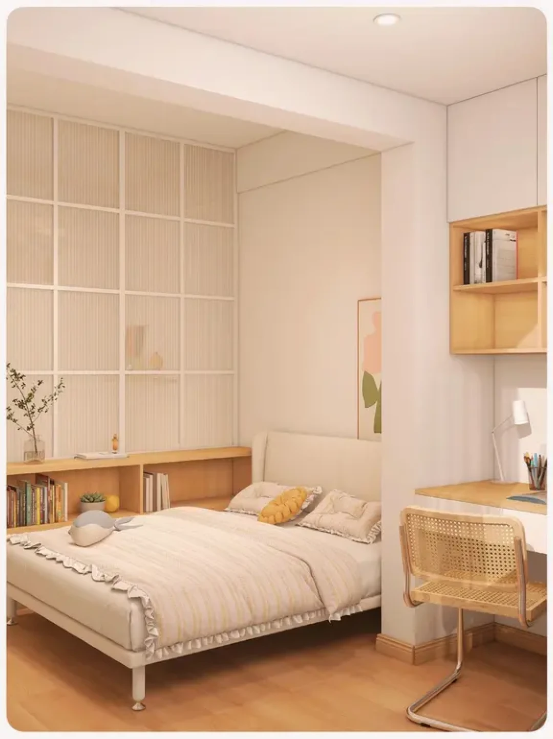 深圳35m²🏠巧用玻璃隔断,一房变两房❗