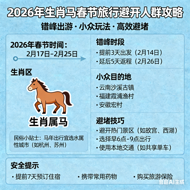 春节旅行避开人群攻略