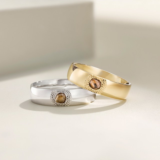 新年本命护符  De Beers Talisman宽版白金戒｜高级感焊在指尖