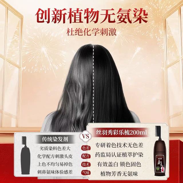 丝羽秀黑茶色染发膏｜在家15分钟盖白+换头，黄皮闭眼冲✨