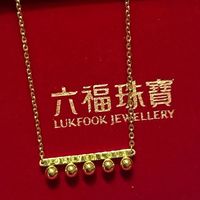 这串黄金小球项链，被说像算盘珠？
