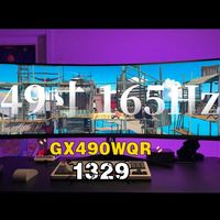 节前福利 超宽比例32:9 49寸带鱼屏 拓谱申显示器开箱体验