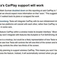 特斯拉推进无线CarPlay窗口化适配，实现原生系统与苹果生态深度融合