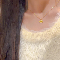 我真的很会挑项链诶 这条银杏叶黄金项链太好看了吧!