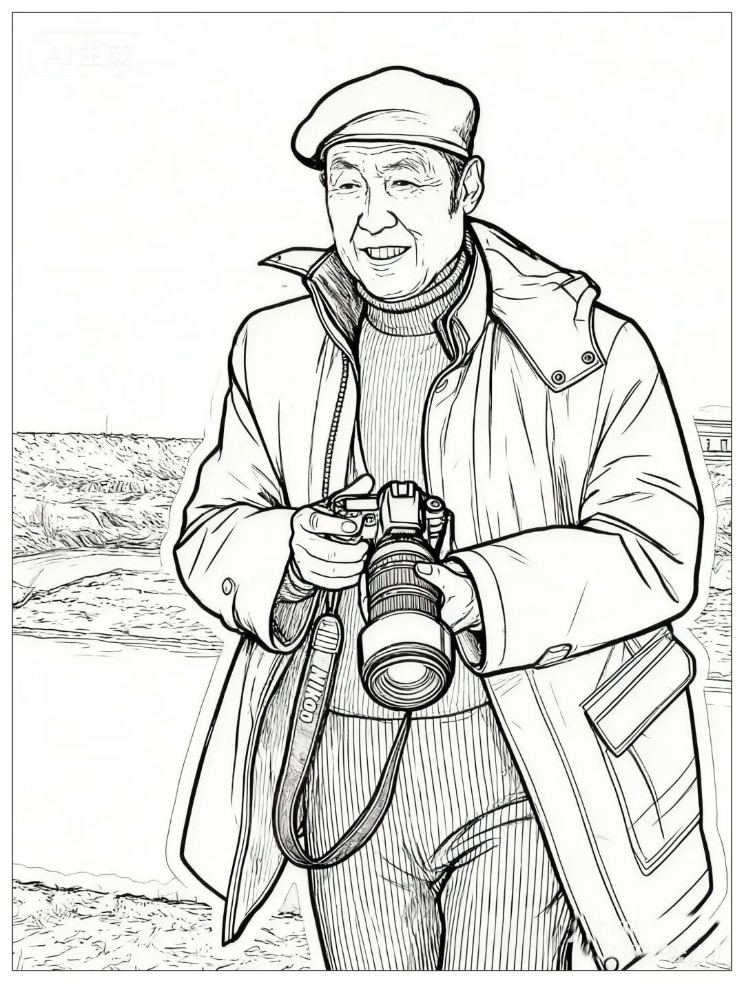 镜头入画  后期为笔