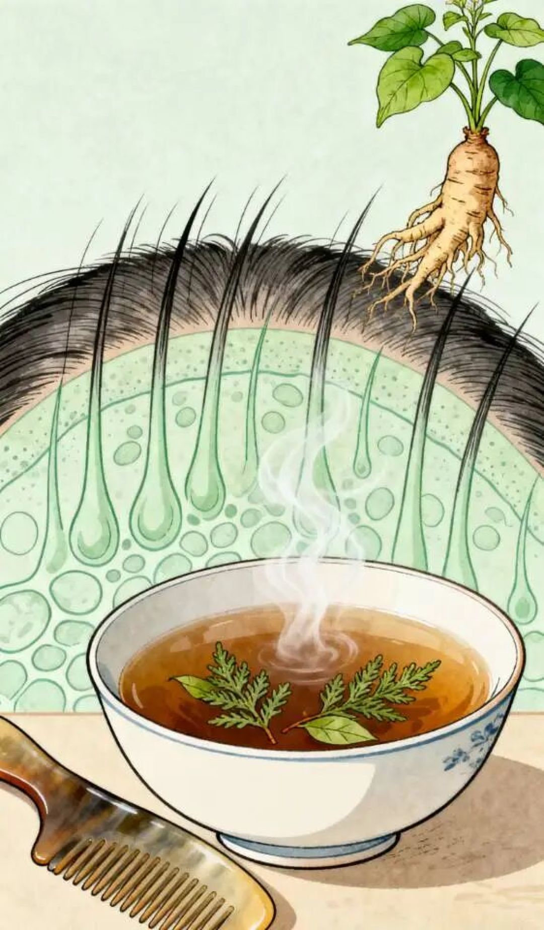 【健康科普】头发总“离家出走”?这些中草药和中成药,帮你守住“头顶风光”