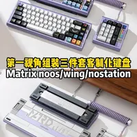 第一视角组装天花板客制化键盘Matrix noos三件套 Matrix noos/wing/nastation阳极朝颜紫搭配blackeys多彩珐琅金属键帽+TTC兔轴OG连号版！#浪哥第一视角组键盘 #matrix键盘 #bk金属键帽 #客制化键盘 #matrixnoos