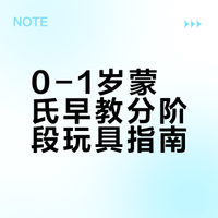 0-1岁蒙氏早教分阶段玩具指南