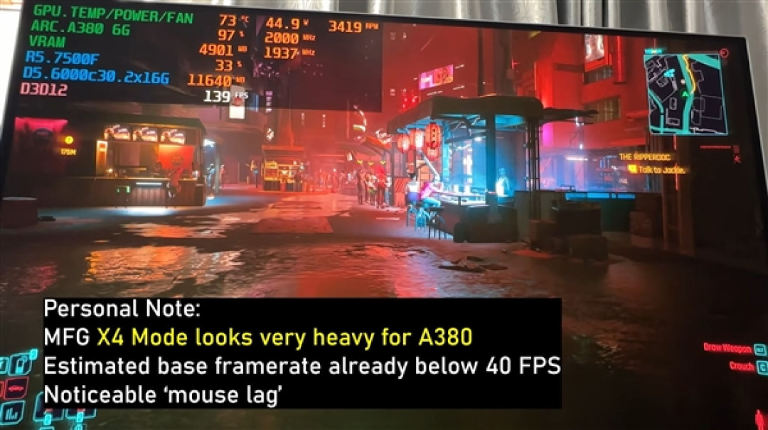 四年老卡战未来!Intel锐炫A380成功启用XeSS 3多帧生成!帧率直接翻三倍