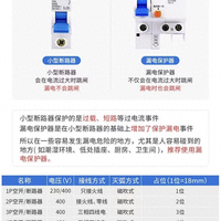 电工知识分享-家用断路器与漏电开关的区别