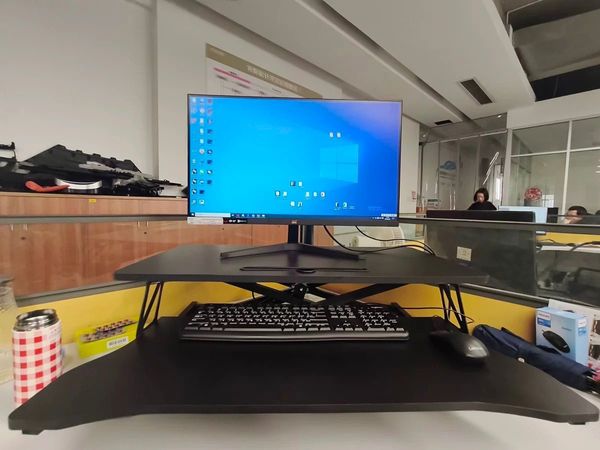 双台面升降桌电脑增高架桌面升降台