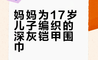 织给17岁儿子的羊绒围巾「深灰铠甲」