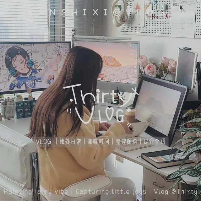 【早起画画 vlog】咖啡与颜料的温柔清晨｜丙烯媒介干货✨