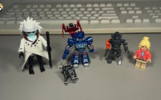 布鲁可积木人 变形金刚 星辰版 装甲隐藏声波 巨力集结