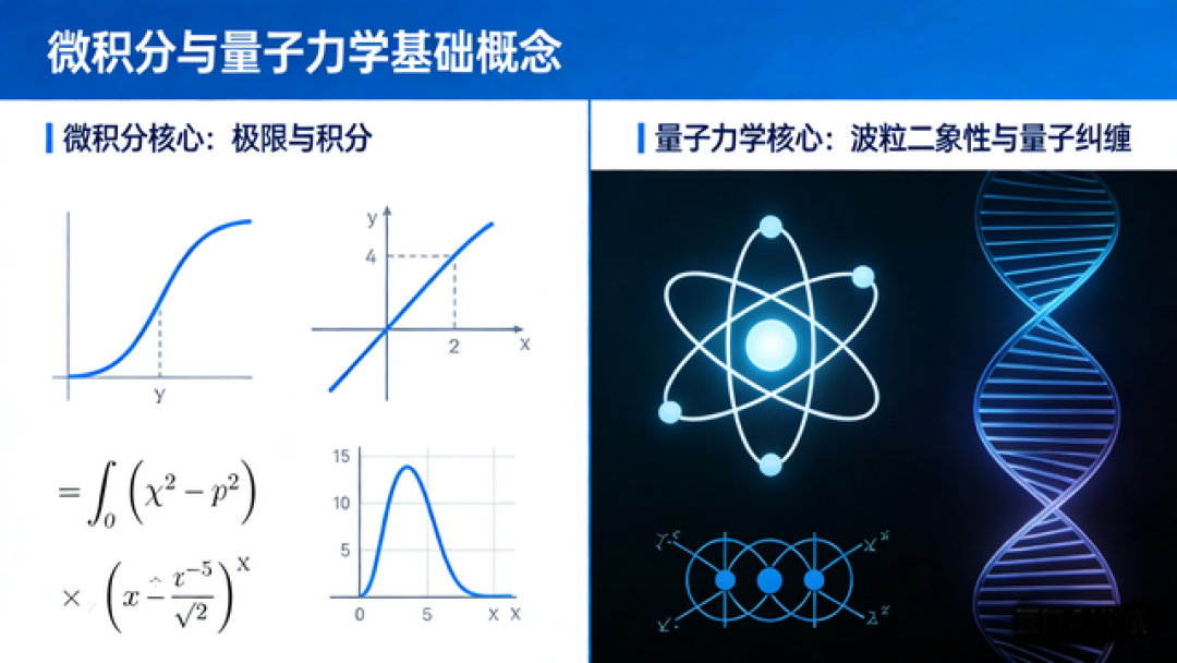 微积分是量子力学的语言,不懂它,薛定谔方程只是无义符号