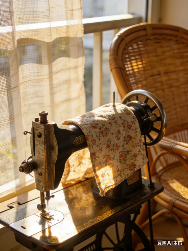 缝纫机上的针脚时光