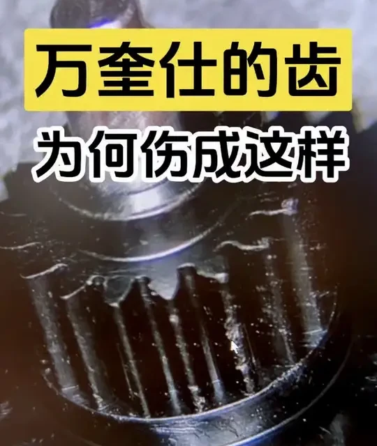 万奎仕的齿轮为何伤成这样 #水滴轮保养 #纺车轮保养 分享一期限因为拆卸不当造成的齿轮伤害。
