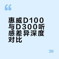 惠威D100和D300的差距很小