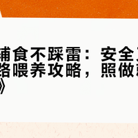 《敏宝辅食不踩雷：安全又营养的全链路喂养攻略，照做就能安心起步》