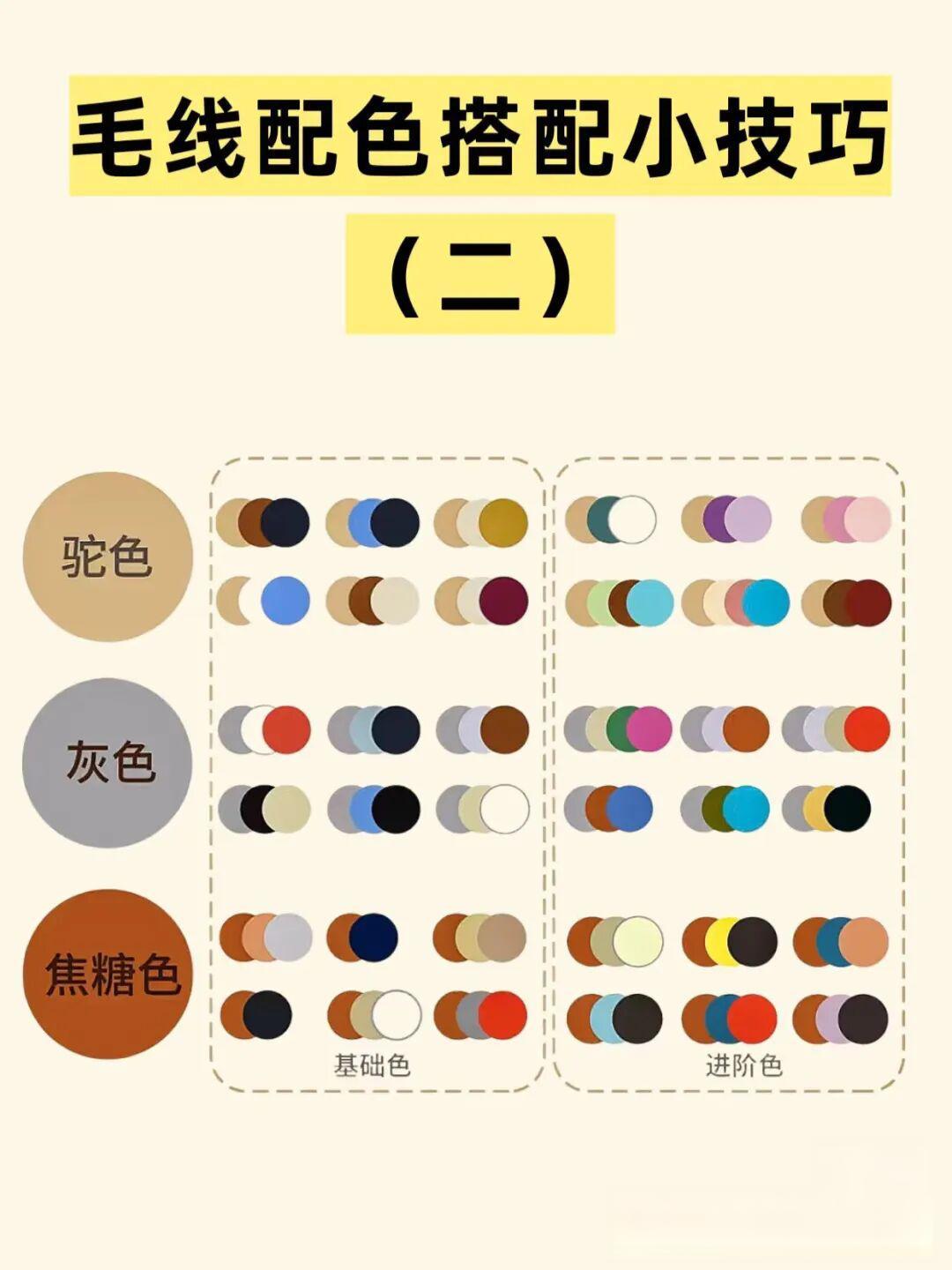 【钩织图解】毛线配色技巧