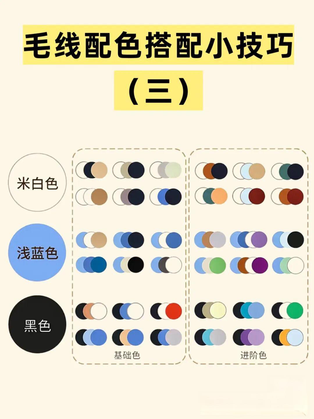 【钩织图解】毛线配色技巧
