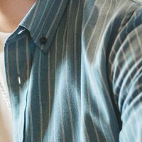 阿美咔叽轨道条纹衬衫｜低饱和复古，细节控直接沦陷