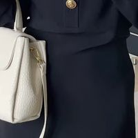 朗姿2025秋季新款黑色收腰衬衫连衣裙