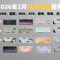 【高性价比键盘推荐】2026年2月键盘终购指南！从百元入门到进阶，ATK/狼蛛/樱桃/迈从/雷蛇/ROG等品牌，学生党/游戏党/办公族全场景推荐，小白闭眼入