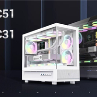 游戏帝国发布NEX C51/C31系列机箱：无立柱270°全景 黑白双色可选