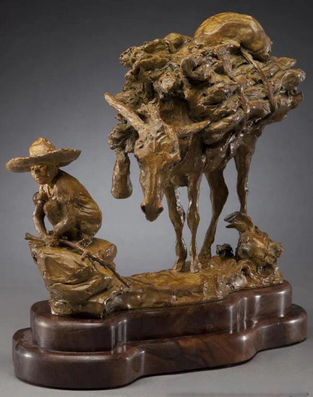雕塑家画家马普斯.简以极大的感受和准确性描绘她所热爱的西部生活方式
