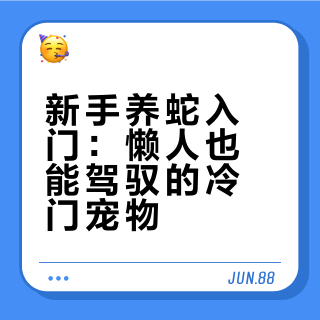 以此评估一下自己是否适合养蛇