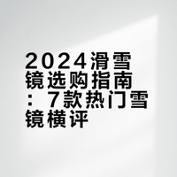 2024滑雪镜选购指南：7款热门雪镜横评