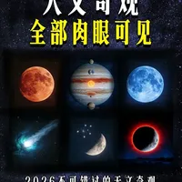 六星连珠、日全食、超级月亮！2026罕见天象，先睹为快！ #知识前沿派对 #探索宇宙 #天文 #2026 #宇宙