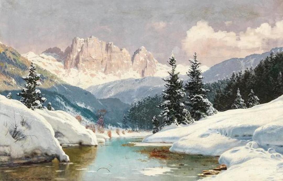 16幅 西方画家笔下的冬天雪景