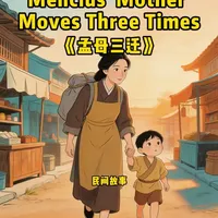 孟母三迁 ｜Mencius' Mother Moves Three Times｜原创英语绘本｜每天五分钟英语绘本沉浸式听经典英文绘本故事，磨耳朵#英语启蒙#英语绘本#每日英语#绘本故事#睡前故事