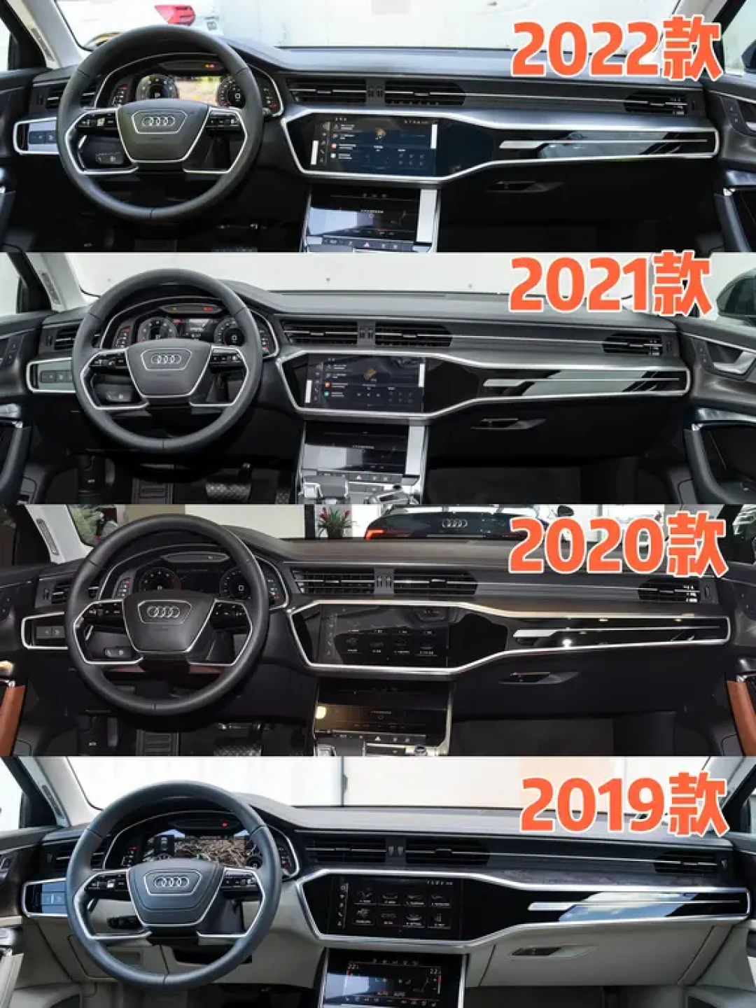 奥迪A6内饰二十年变化(2004 ~ 2026年)