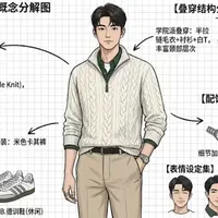 学院风天花板:一件“绞花毛衣”穿出老钱气