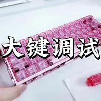 这就是你们代组100元的大键调试吗#客制化键盘 #卫星轴调试#卫星轴润轴#磁轴键盘 #wooting