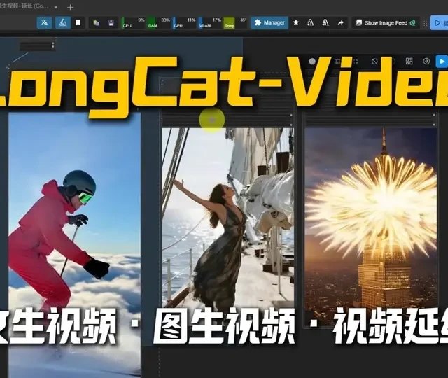 美团开源136亿参数LongCat-Video ,文生视频·图生视频·视频延续三套流程前瞻,一键部署镜像分享 #LongCat #文生视频  #视频延长 #优云智算 #ComfyUI