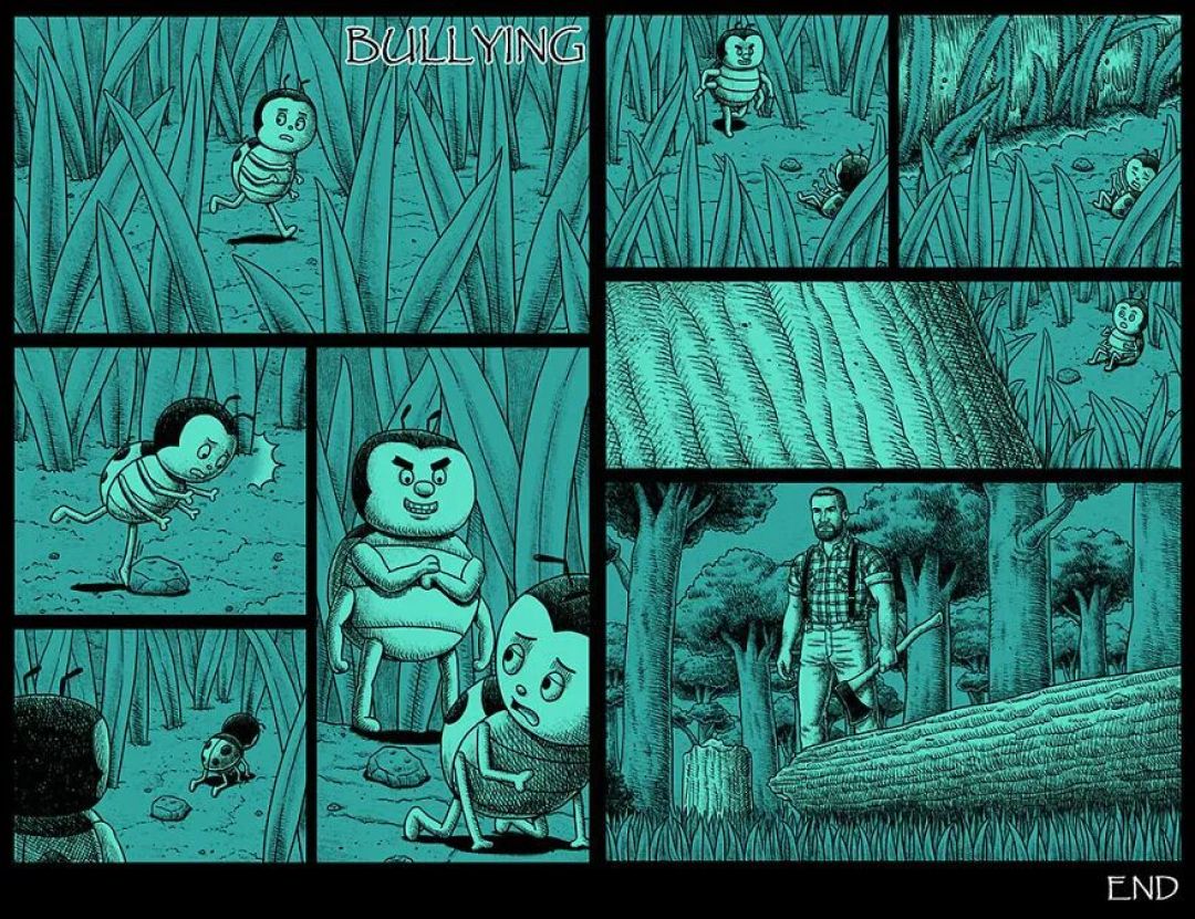 10秒让你后背发凉!他笔下的恐怖漫画,每个结局都细思极恐