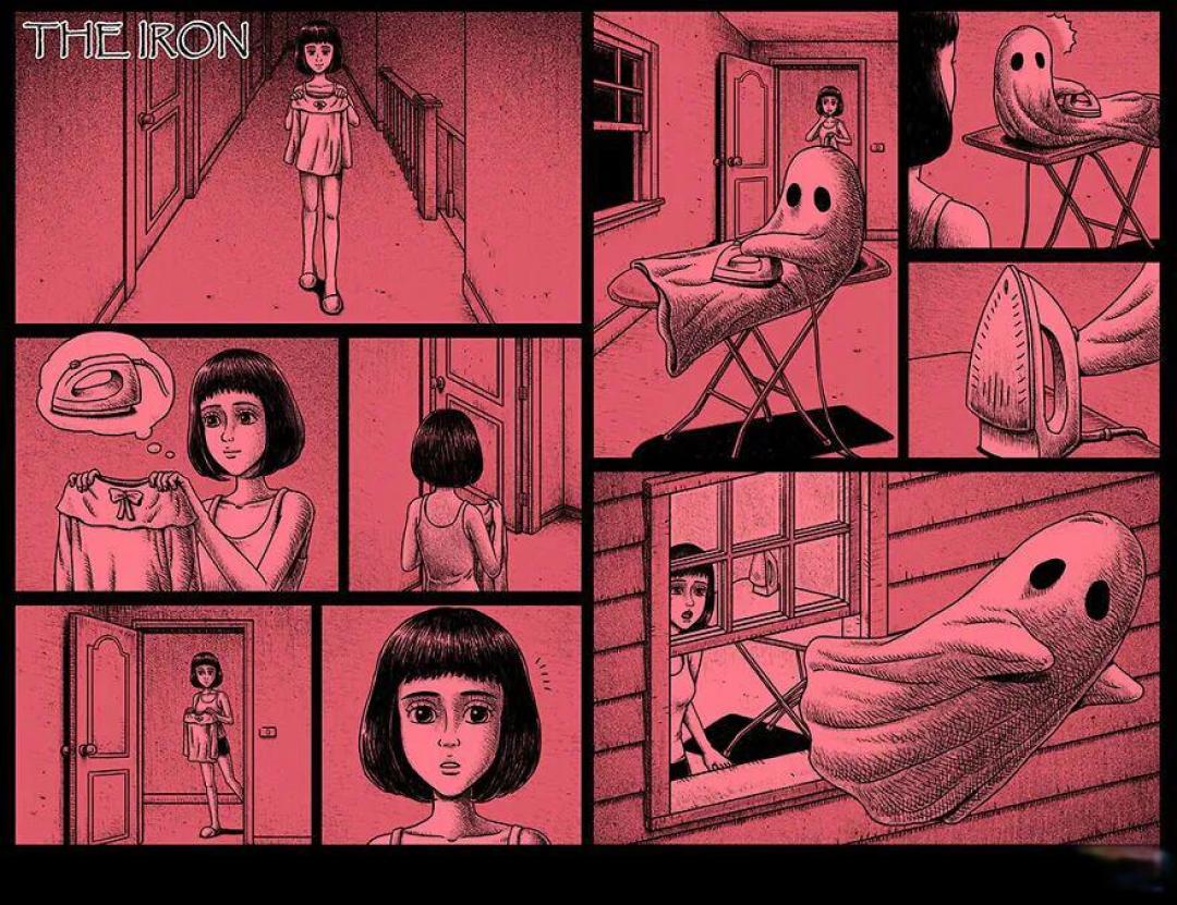 10秒让你后背发凉!他笔下的恐怖漫画,每个结局都细思极恐
